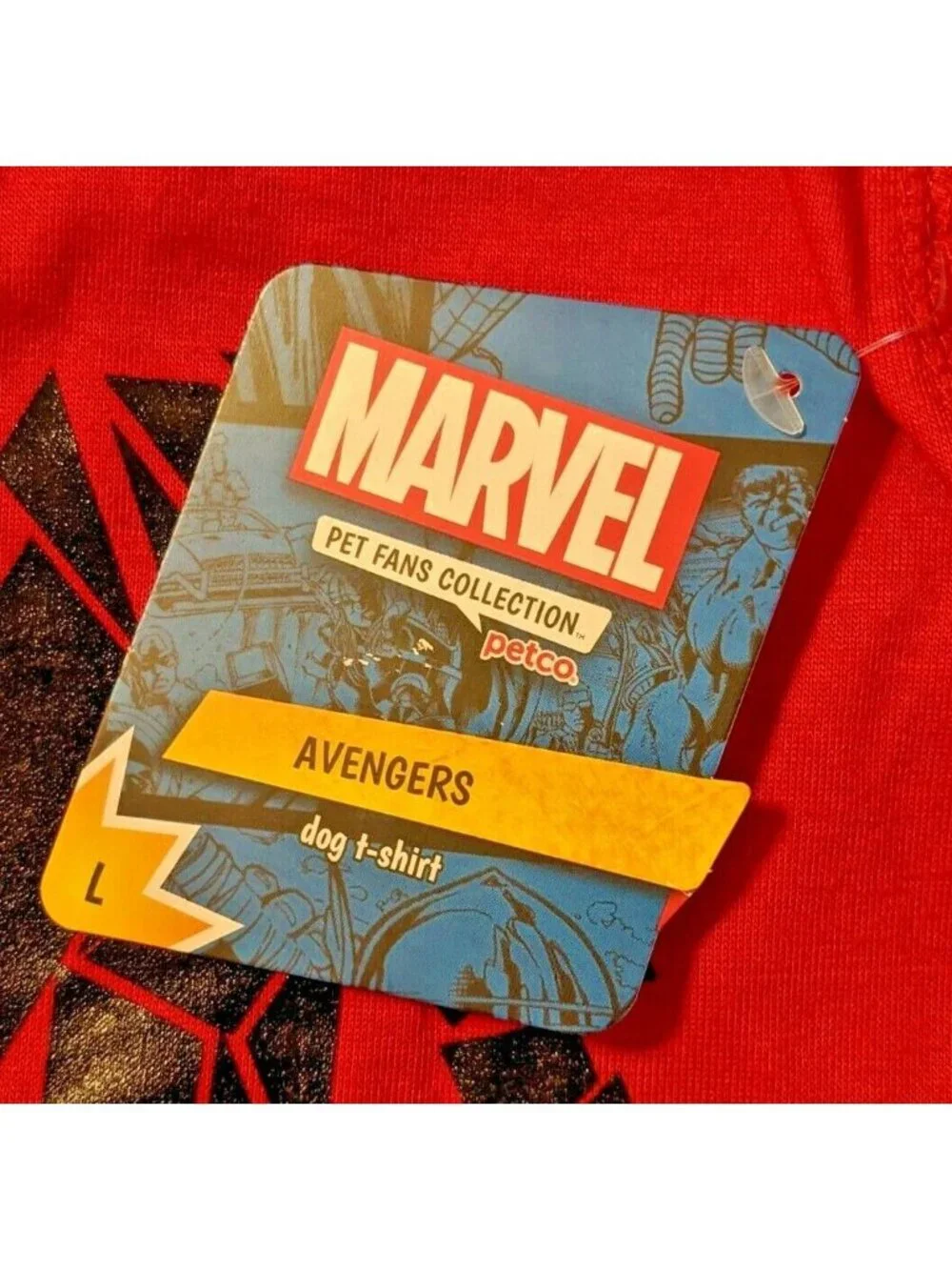 Marvel Dog Size Large Fans Collection Red Avengers Assemble Pet T-shirt